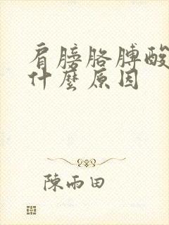 肩膀胳膊酸麻是什么原因