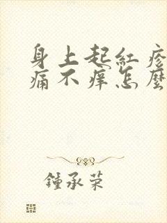 身上起红疹子不痛不痒怎么回事啊封面