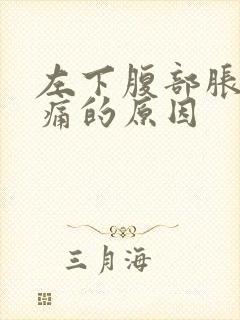 左下腹部胀气隐痛的原因封面