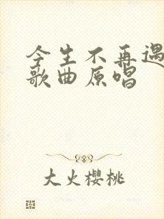 今生不再遇见你歌曲原唱