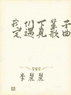 我们下辈子不一定遇见歌曲
