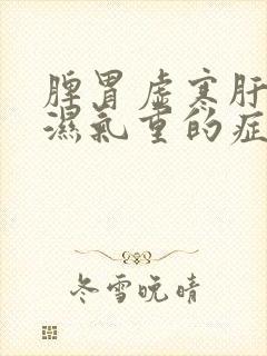 脾胃虚寒肝火旺湿气重的症状