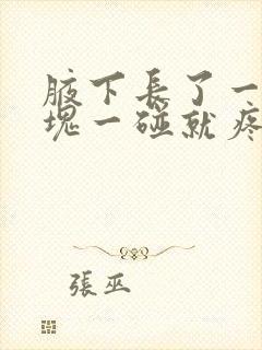 腋下长了一个肿块一碰就疼