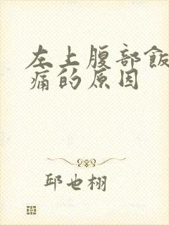 左上腹部饭后隐痛的原因封面