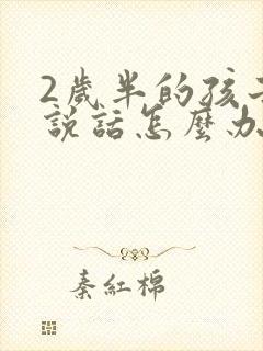 2岁半的孩子不说话怎么办?