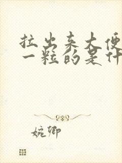 拉出来大便一粒一粒的是什么原因封面