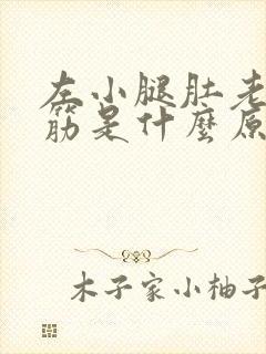 左小腿肚老是抽筋是什么原因封面