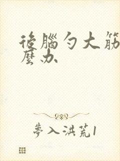 后脑勺大筋疼怎么办