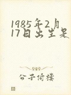 1985年2月17日出生是什么命