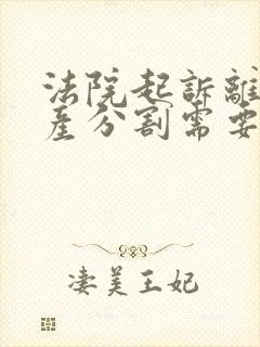 法院起诉离婚财产分割需要双方同意吗