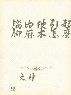 脑内梗引起的手脚麻木怎么治