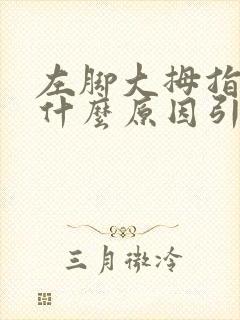 左脚大拇指疼是什么原因引