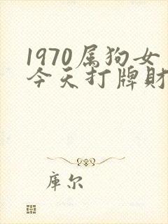 1970属狗女今天打牌财运如何封面