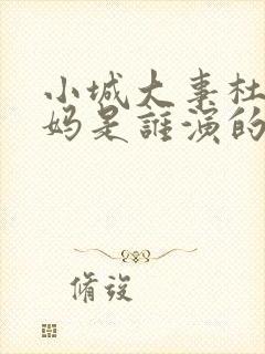 小城大事杜涛的妈是谁演的