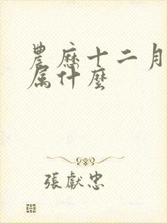 农历十二月五行属什么