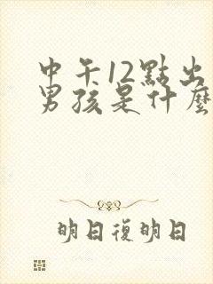 中午12点出生男孩是什么命