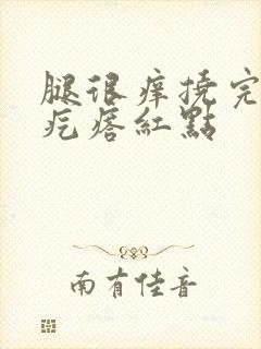 腿很痒挠完一片疙瘩红点