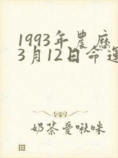 1993年农历3月12日命运如何