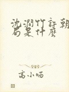 沈涧竹许朝绯结局是什么封面