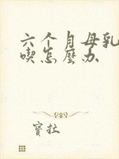 六个月母乳不够吃怎么办