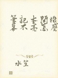 笔记本开机后屏幕不亮怎么回事