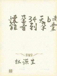 怀孕34天b超能看到孕囊吗