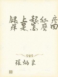 腿上起红疹子发痒是怎么回事