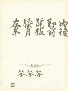 左膝关节内外侧半月板前后角变性