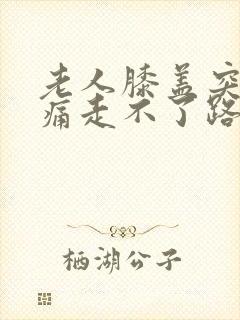 老人膝盖突然肿痛走不了路封面