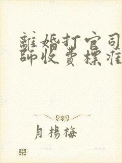 离婚打官司请律师收费标准多少钱