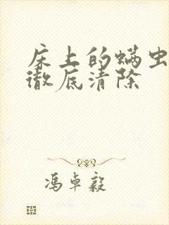 床上的螨虫怎么彻底清除封面