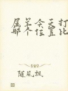 属羊今天打牌坐哪个位置比较好呢