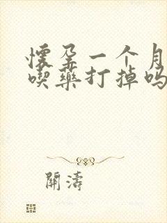 怀孕一个月可以吃药打掉吗大概费用多少