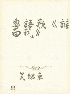 粤语歌《谁能明白我》