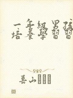 一年级男孩如何培养学习习惯封面