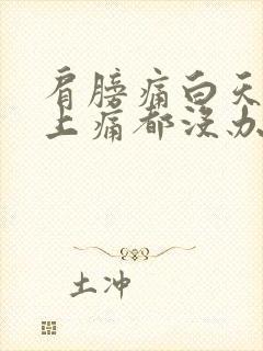 肩膀痛白天好晚上痛都没办法睡觉