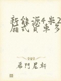 新能源4米2的厢式货车多少钱一台