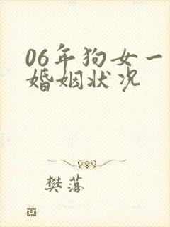 06年狗女一生婚姻状况封面
