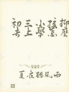 初三小孩抑郁不去上学怎么办