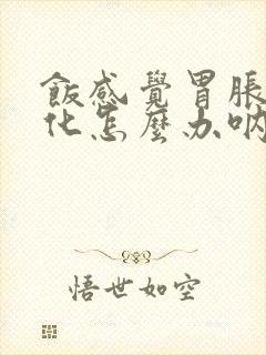 饭感觉胃胀不消化怎么办呐