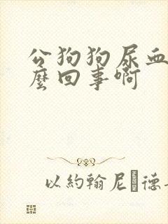 公狗狗尿血是怎么回事啊