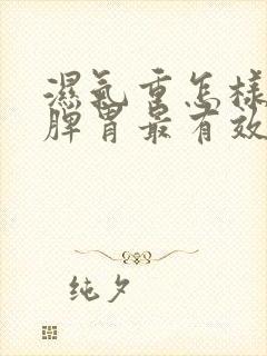 湿气重怎样调理脾胃最有效