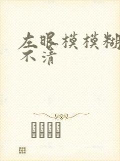 左眼模模糊糊看不清