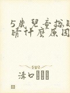 5岁儿童总眨眼睛什么原因