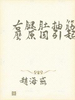 右腿肚抽筋是什么原因引起的封面