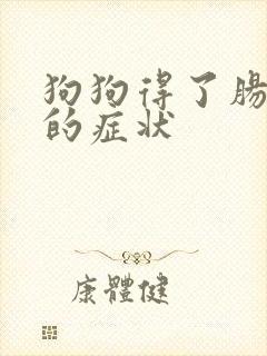 狗狗得了肠胃炎的症状