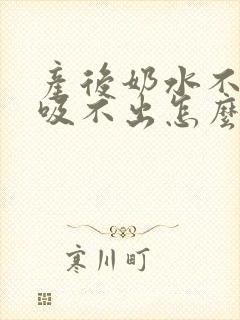 产后奶水不通,吸不出怎么办封面