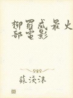 柳罗成最火的三部电影