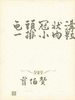 龟头冠状沟长了一排小肉粒