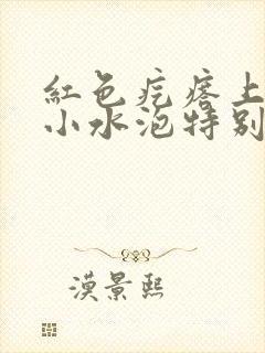 红色疙瘩上面有小水泡特别痒